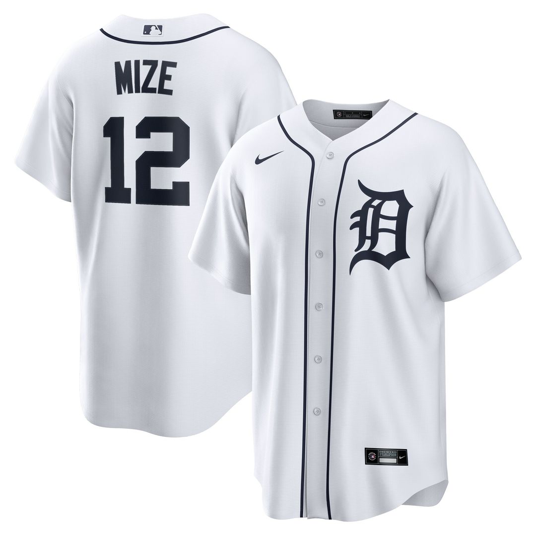 Detroit Tigers Casey Mize Nike Home Replica Jersey - White Team Jersey Sports Fan Apparel