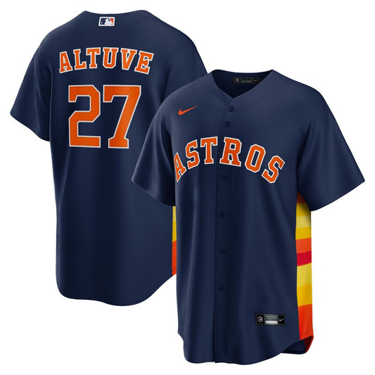 Houston Astros Jose Altuve Nike Alternate 2 Replica Jersey - Navy Team Jersey Sports Fan Apparel