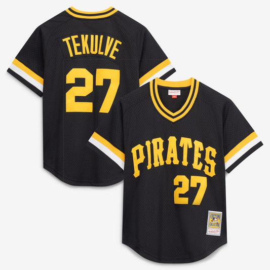 Pittsburgh Pirates Kent Tekulve Mitchell & Ness Authentic Batting Practice Jersey - Black Team Jersey Sports Fan Apparel