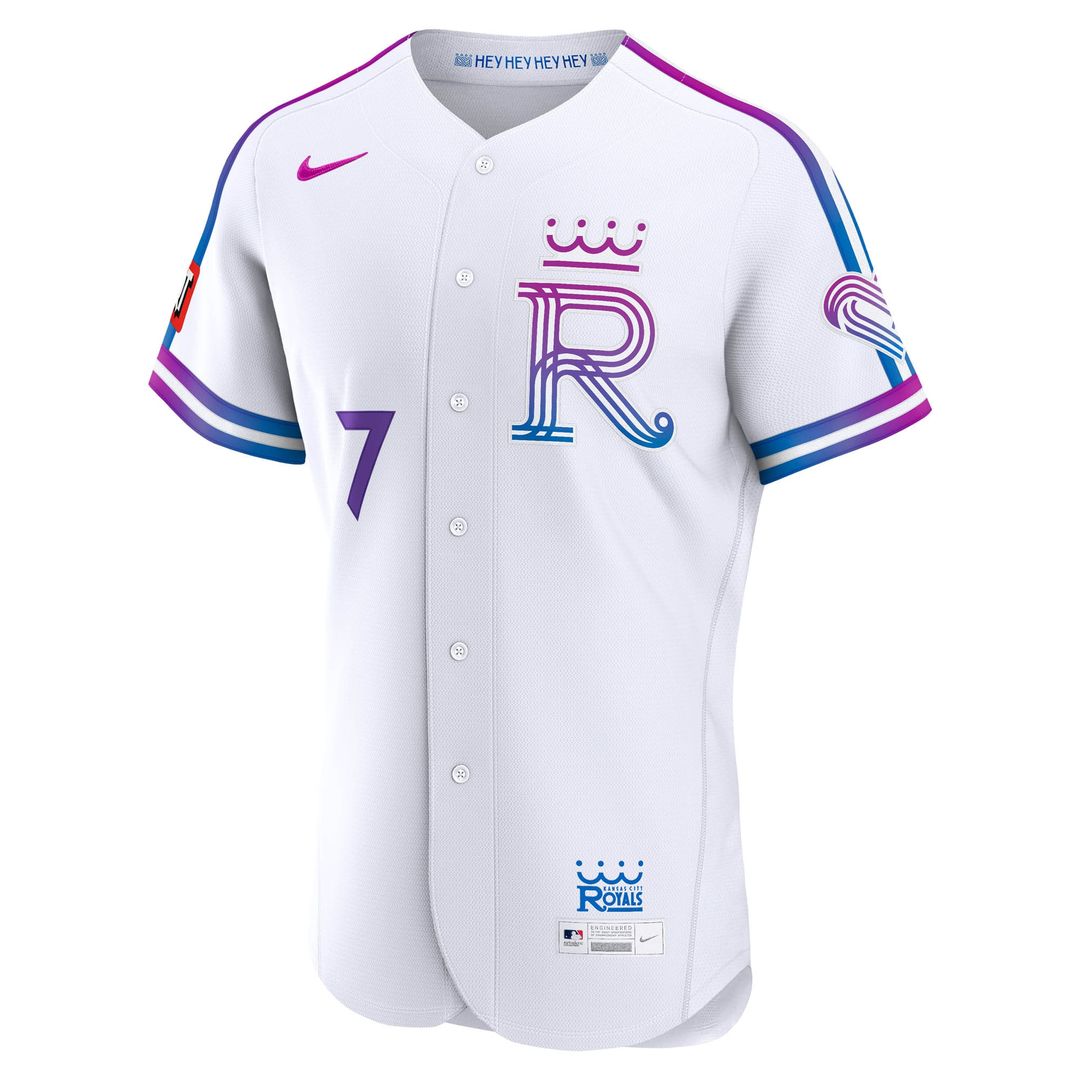 Kansas City Royals Bobby Witt Jr. Nike 2026 City Connect Authentic Sponsor Patch Jersey - White Team Jersey Sports Fan Apparel