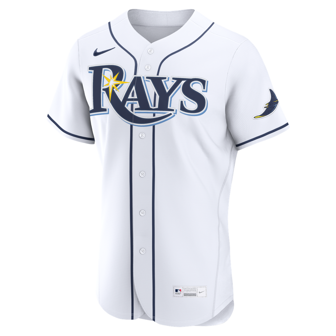 Tampa Bay Rays Nike Home Authentic Custom Jersey - White Team Jersey Sports Fan Apparel