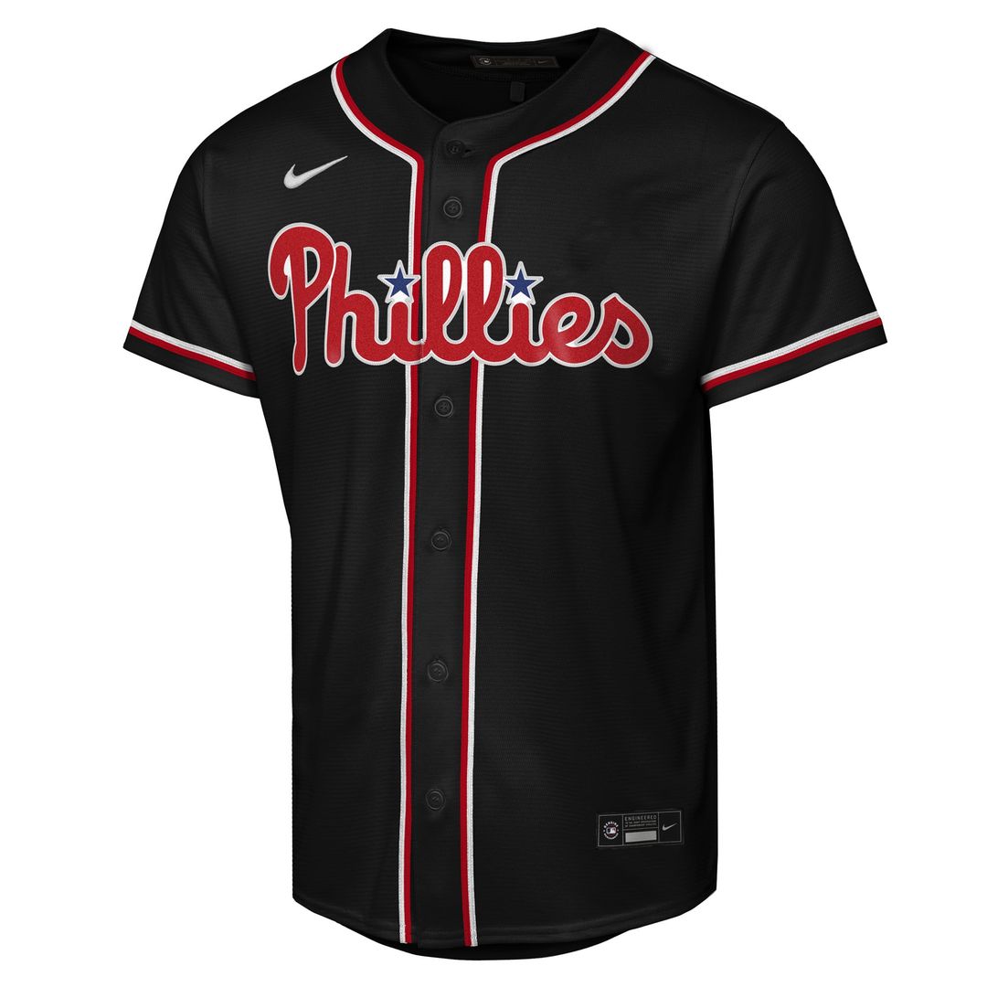 Philadelphia Phillies Bryce Harper Nike Youth Fashion Replica Player Jersey - Black Team Jersey Sports Fan Apparel