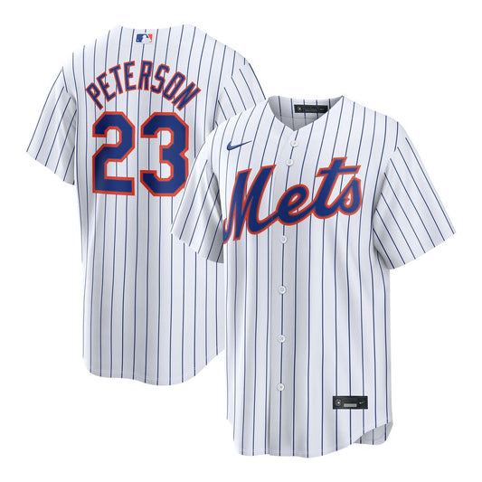 New York Mets David Peterson Nike Home Replica Jersey - White Team Jersey Sports Fan Apparel