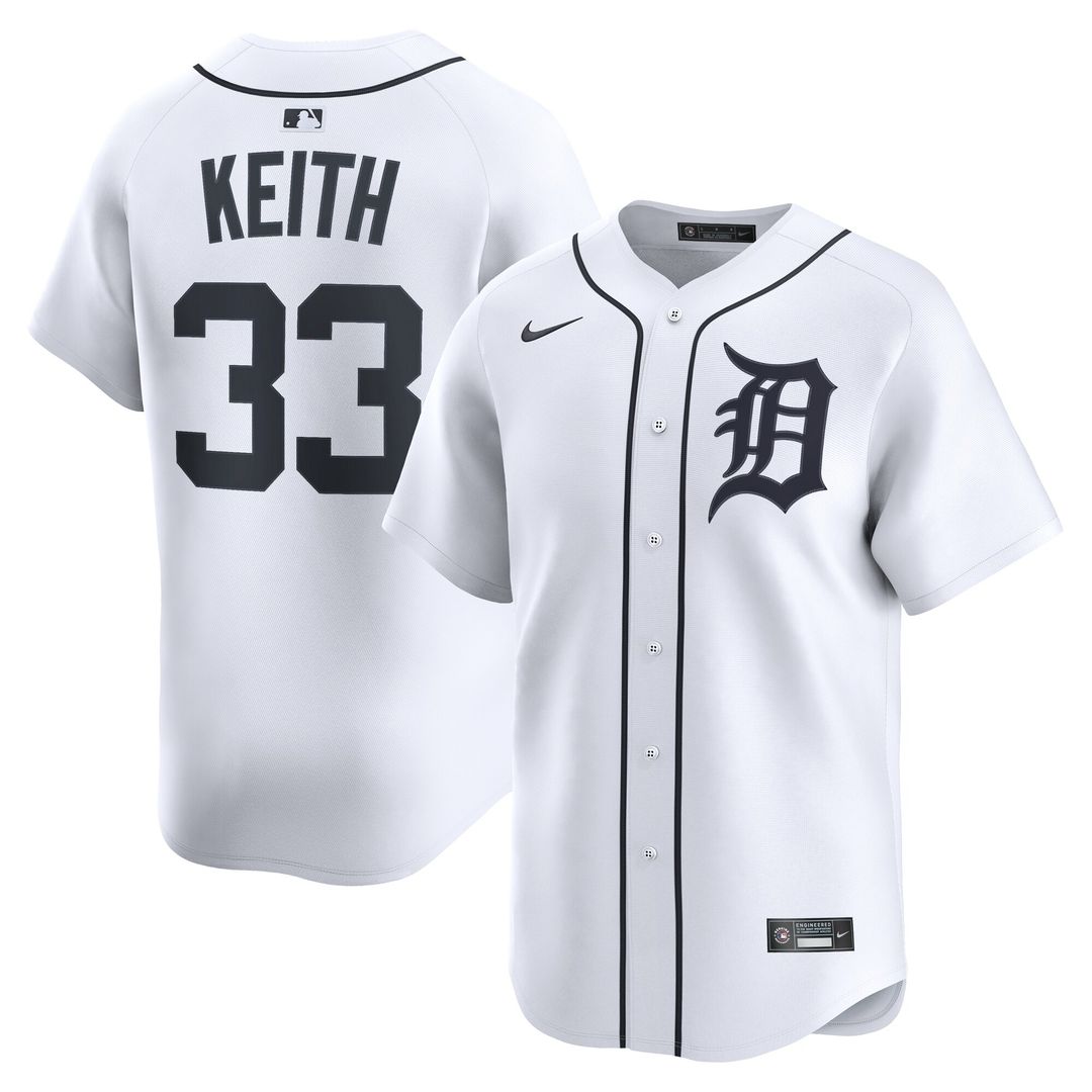 Detroit Tigers Colt Keith Nike Home Limited Player Jersey - White Team Jersey Sports Fan Apparel