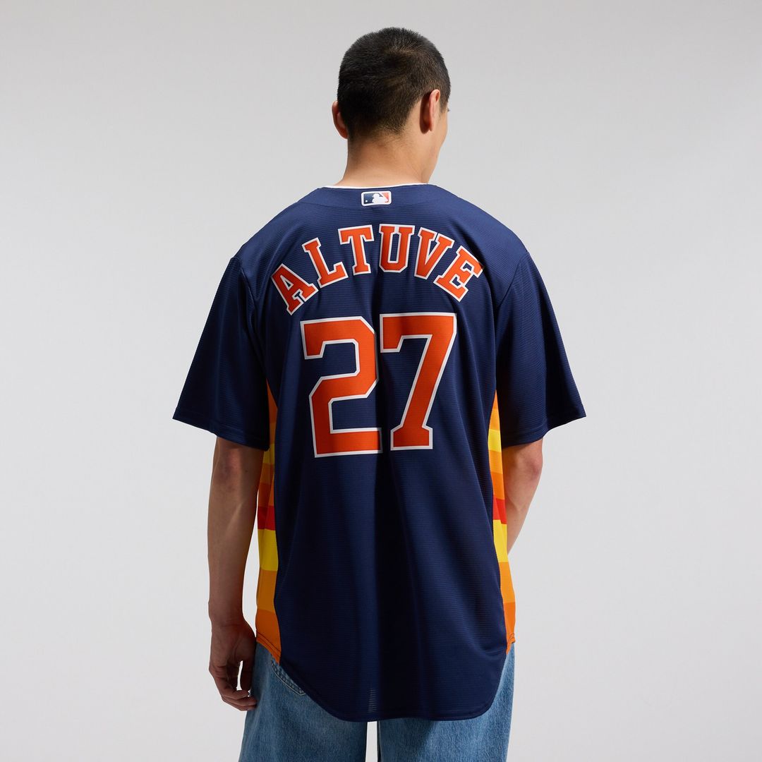 Houston Astros Jose Altuve Nike Alternate 2 Replica Jersey - Navy Team Jersey Sports Fan Apparel