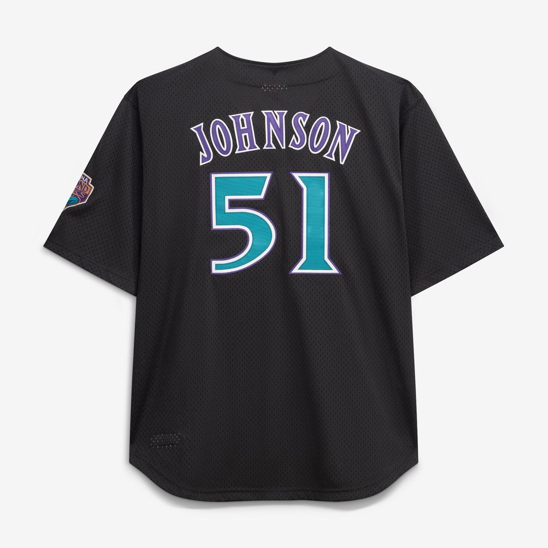 Arizona Diamondbacks Randy Johnson Mitchell & Ness Big & Tall Cooperstown Mesh Batting Practice Jersey - Black Team Jersey Sports Fan Apparel