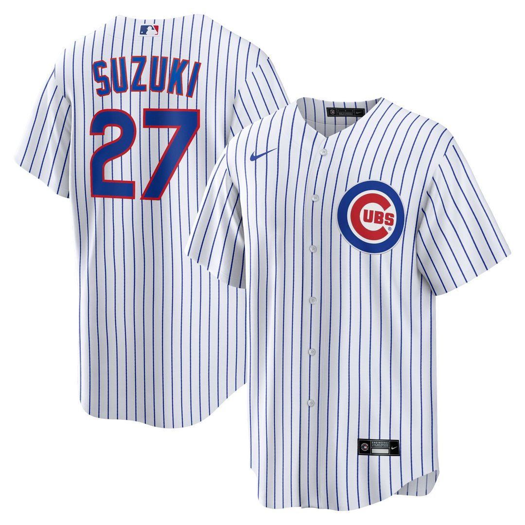 Chicago Cubs Seiya Suzuki Nike Home Replica Jersey - White Team Jersey Sports Fan Apparel