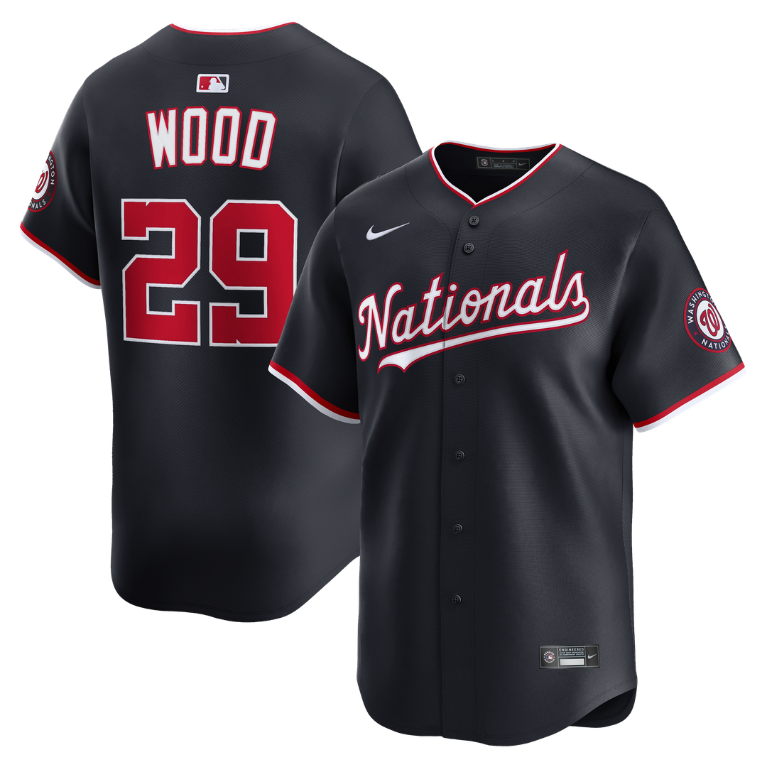 Washington Nationals James Wood Nike Alternate Limited Player Jersey - Navy Team Jersey Sports Fan Apparel
