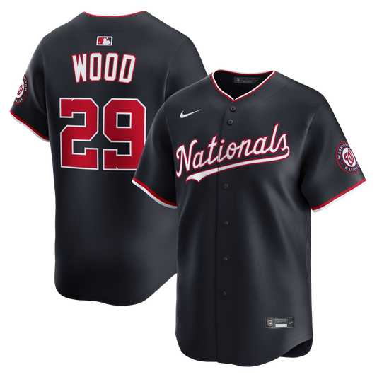 Washington Nationals James Wood Nike Alternate Limited Player Jersey - Navy Team Jersey Sports Fan Apparel