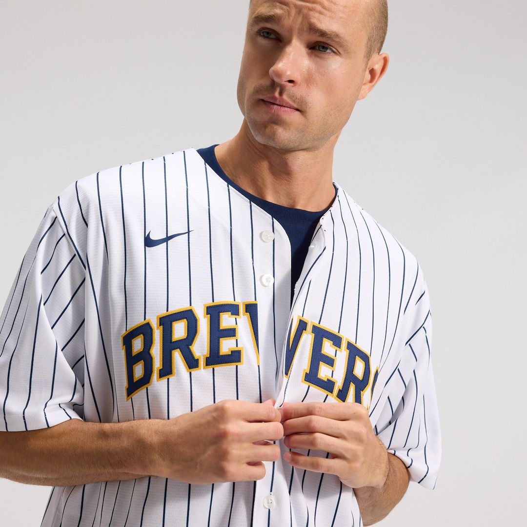 Milwaukee Brewers Christian Yelich Nike Alternate Replica Player Jersey - White Team Jersey Sports Fan Apparel