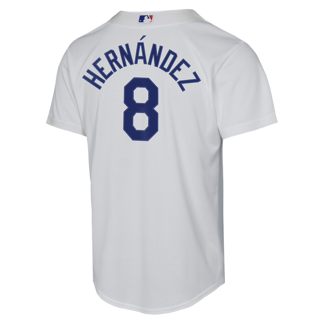 Los Angeles Dodgers Enrique Hernández Nike Youth Home Baseline Jersey - White Team Jersey Sports Fan Apparel