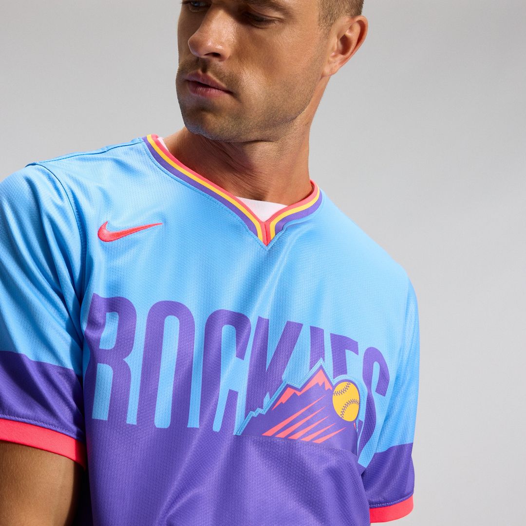 Colorado Rockies Nike 2025 City Connect Limited Jersey - Purple/Light Blue Team Jersey Sports Fan Apparel