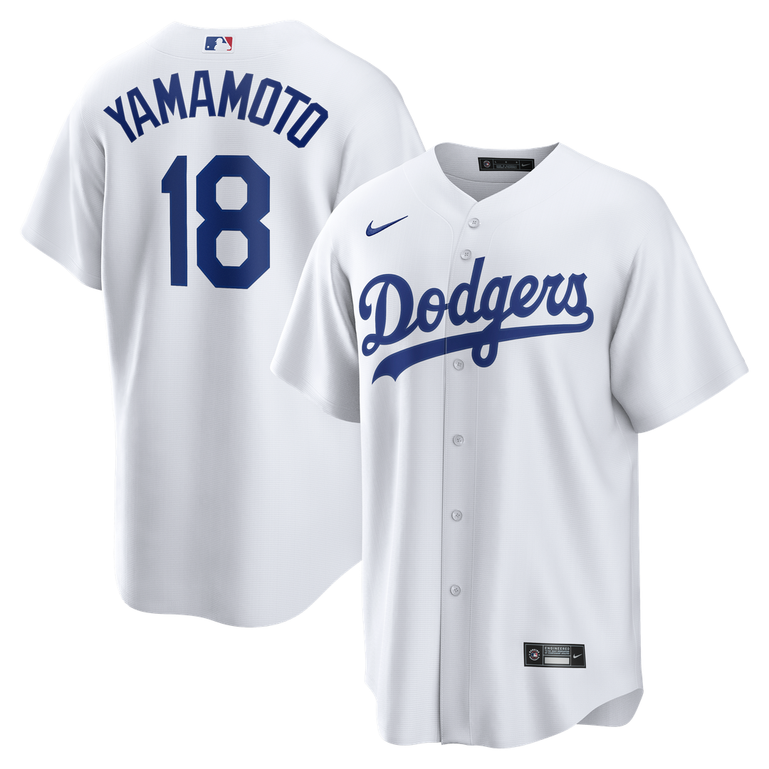 Los Angeles Dodgers Yoshinobu Yamamoto Nike Home Replica Jersey - White Team Jersey Sports Fan Apparel