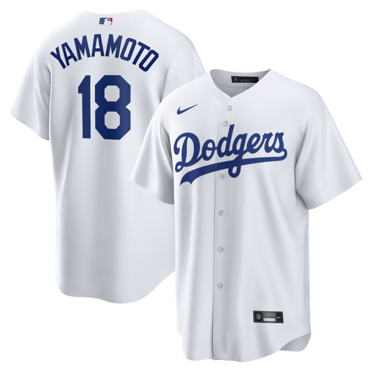 Los Angeles Dodgers Yoshinobu Yamamoto Nike Home Replica Jersey - White Team Jersey Sports Fan Apparel