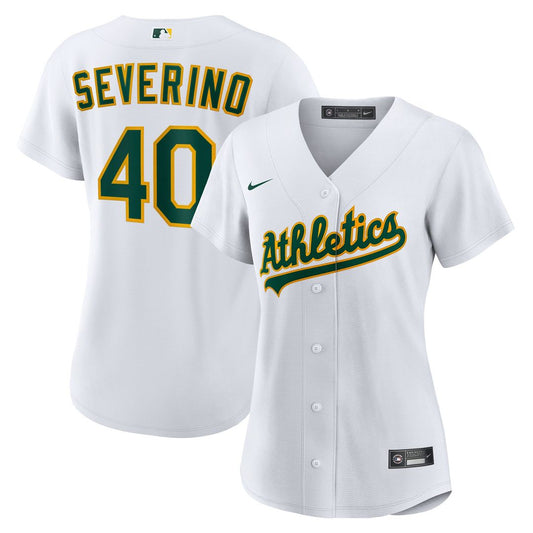 Athletics Luis Severino Nike Women's Home Replica Jersey - White Team Jersey Sports Fan Apparel