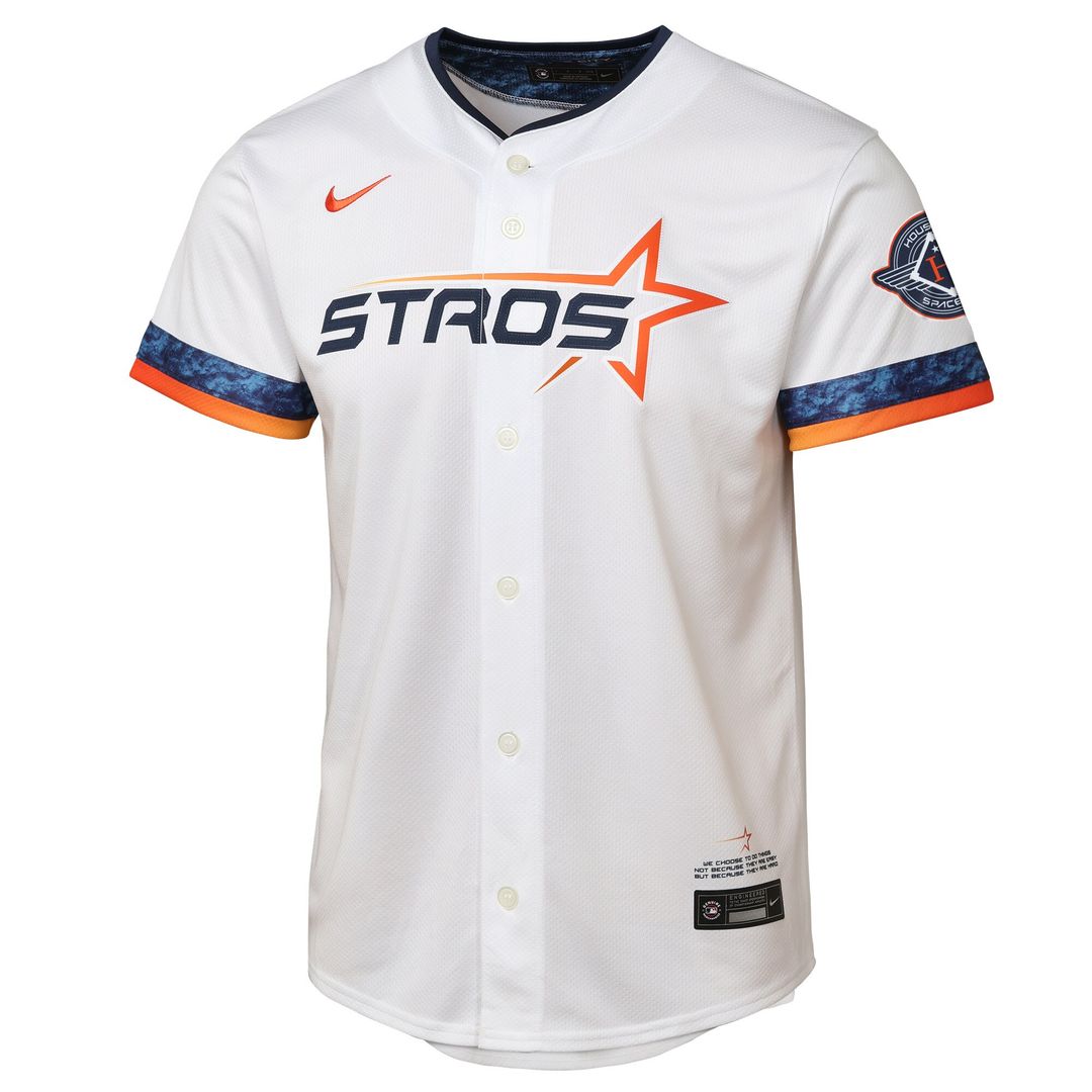 Houston Astros Nike Youth 2025 City Connect Limited Jersey - White Team Jersey Sports Fan Apparel