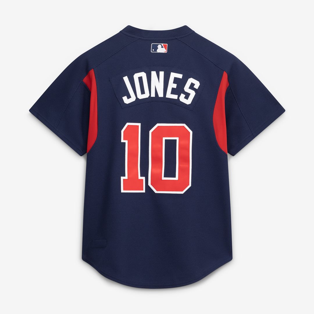 Atlanta Braves Chipper Jones Mitchell & Ness Authentic Batting Practice Jersey - Navy Team Jersey Sports Fan Apparel