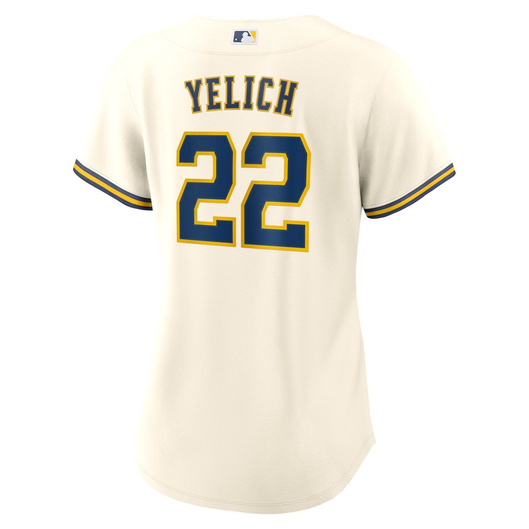 Milwaukee Brewers Christian Yelich Nike Women's Home Replica Jersey - White Team Jersey Sports Fan Apparel
