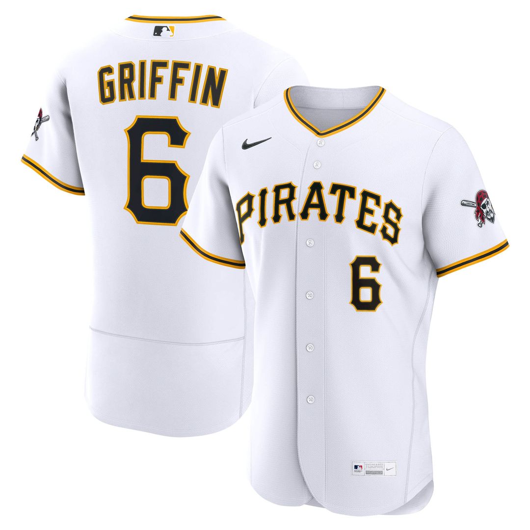 Pittsburgh Pirates Konnor Griffin Nike Home Authentic Jersey - White Team Jersey Sports Fan Apparel