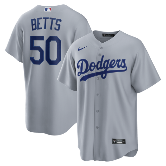 Los Angeles Dodgers Mookie Betts Nike Road Replica Jersey - Gray Team Jersey Sports Fan Apparel