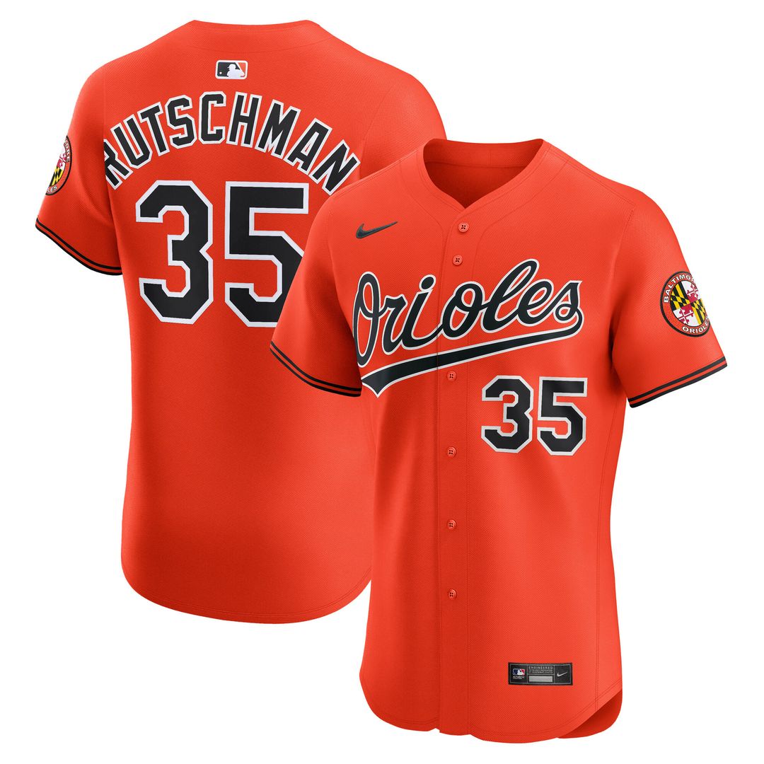 Baltimore Orioles Adley Rutschman Nike Alternate 2 Elite Jersey - Orange Team Jersey Sports Fan Apparel