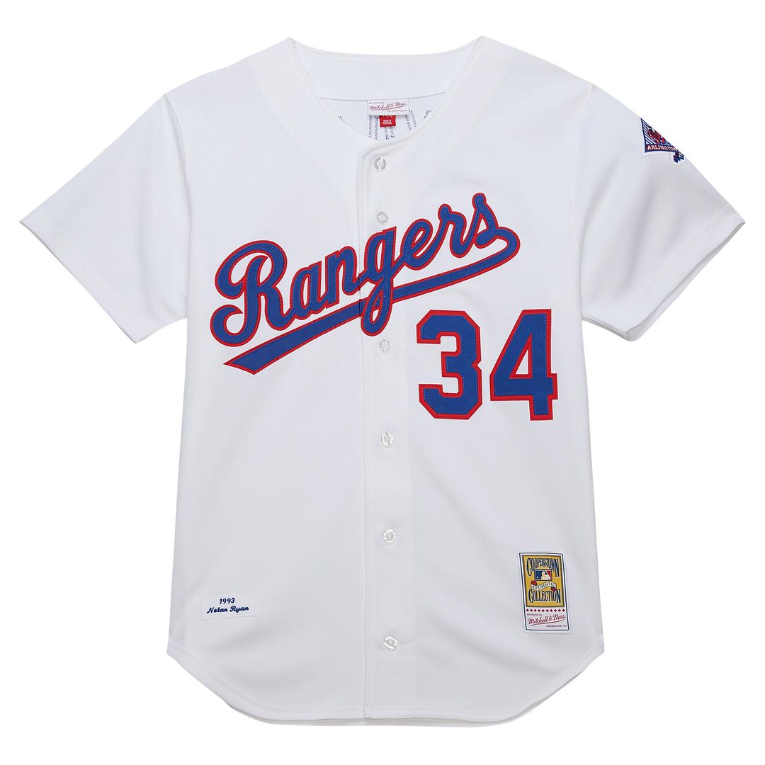 Texas Rangers Nolan Ryan Mitchell & Ness 1993 Cooperstown Authentic Jersey - White Team Jersey Sports Fan Apparel