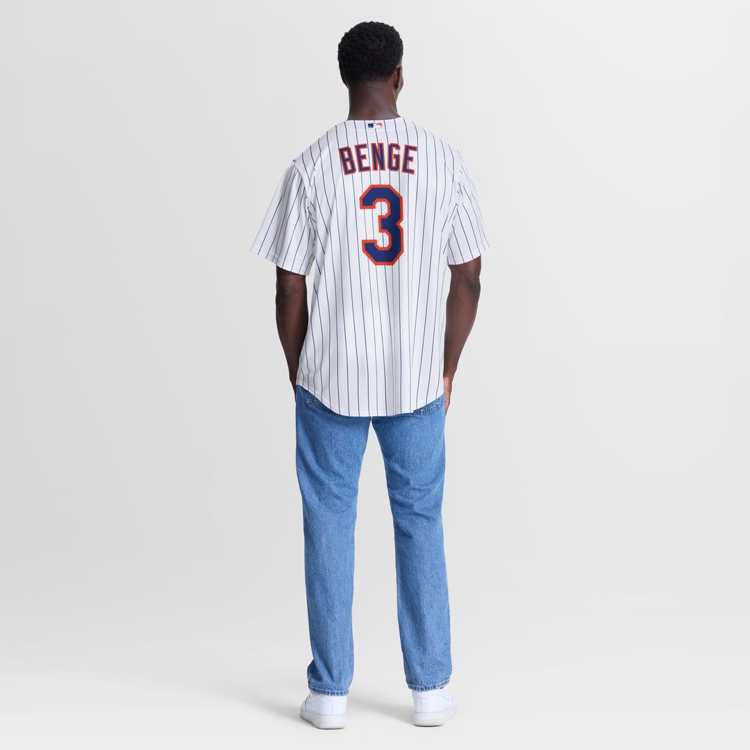 New York Mets Carson Benge Nike Home Replica Jersey - White Team Jersey Sports Fan Apparel