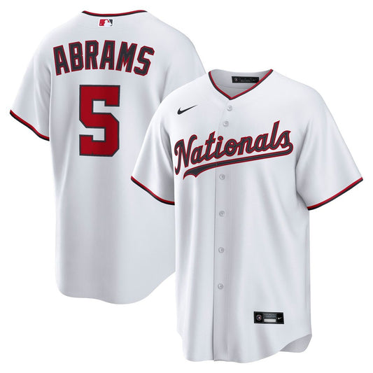 Washington Nationals CJ Abrams Nike Home Replica Jersey - White Team Jersey Sports Fan Apparel