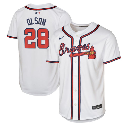 Atlanta Braves Matt Olson Nike Youth Home Limited Player Jersey - White Team Jersey Sports Fan Apparel