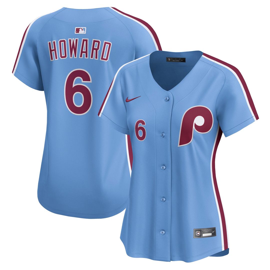 Philadelphia Phillies Ryan Howard Nike Women's Alternate Limited Jersey - Light Blue Team Jersey Sports Fan Apparel