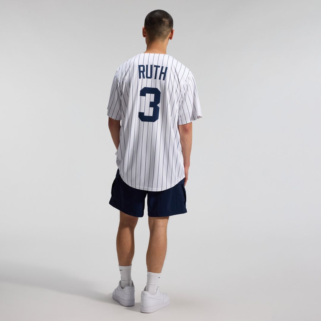 New York Yankees Babe Ruth Nike Throwback Cooperstown Limited Jersey - White Team Jersey Sports Fan Apparel