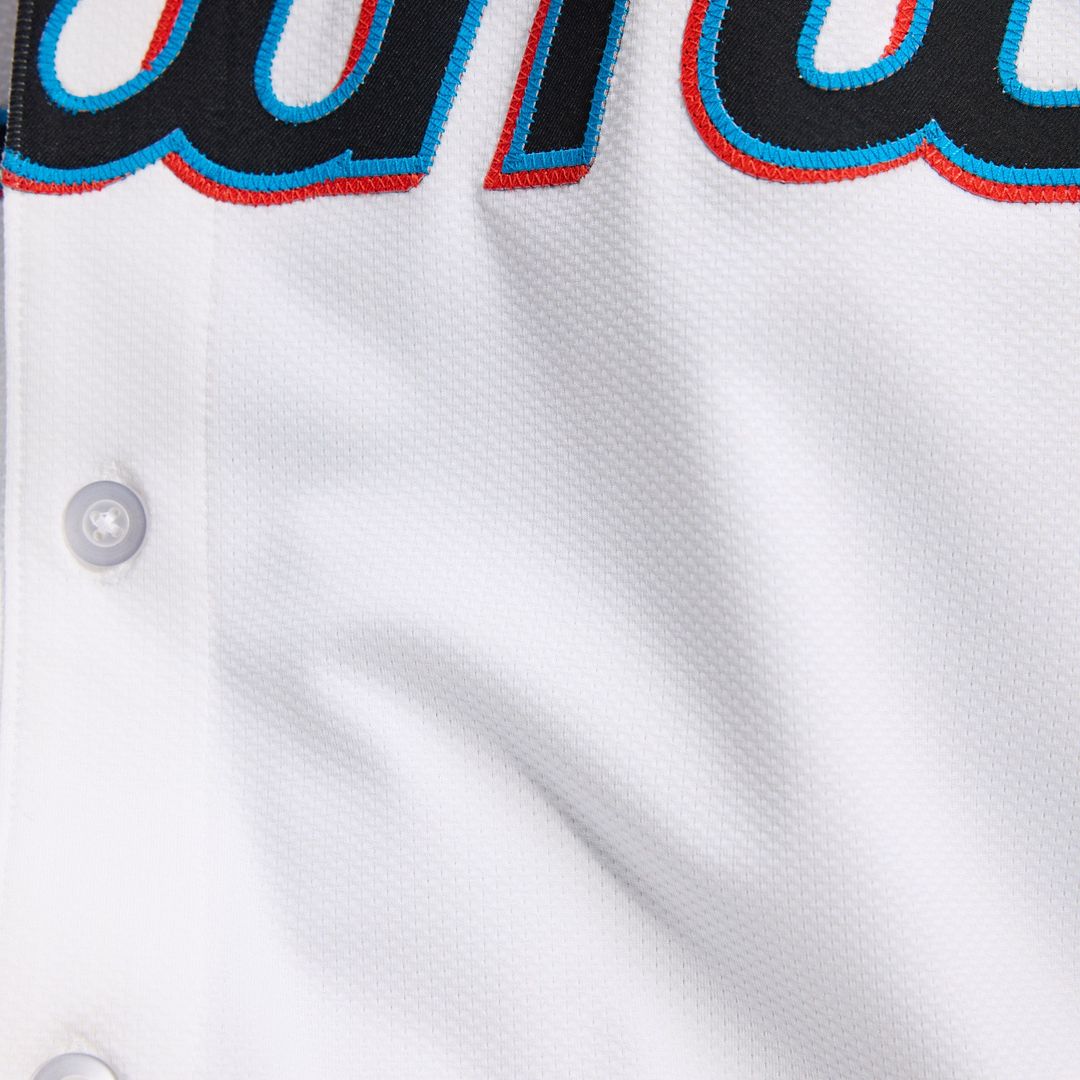 Miami Marlins Nike Home Elite Jersey - White Team Jersey Sports Fan Apparel