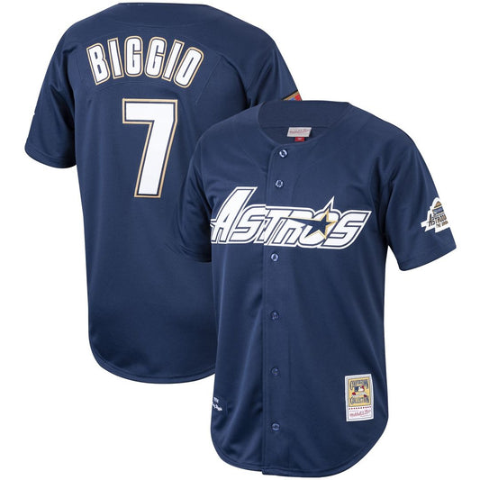Houston Astros Craig Biggio Mitchell & Ness Cooperstown 1994 Authentic Jersey - Navy Team Jersey Sports Fan Apparel