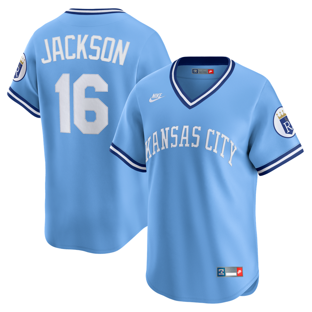 Kansas City Royals Bo Jackson Nike Throwback Cooperstown Limited Jersey - Light Blue Team Jersey Sports Fan Apparel