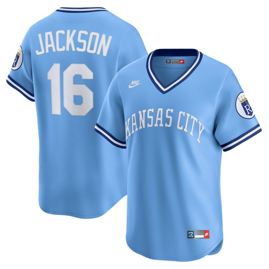 Kansas City Royals Bo Jackson Nike Throwback Cooperstown Limited Jersey - Light Blue Team Jersey Sports Fan Apparel
