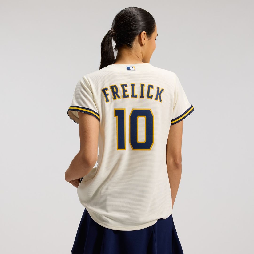 Milwaukee Brewers Sal Frelick Nike Women's Home Replica Jersey - Cream Team Jersey Sports Fan Apparel