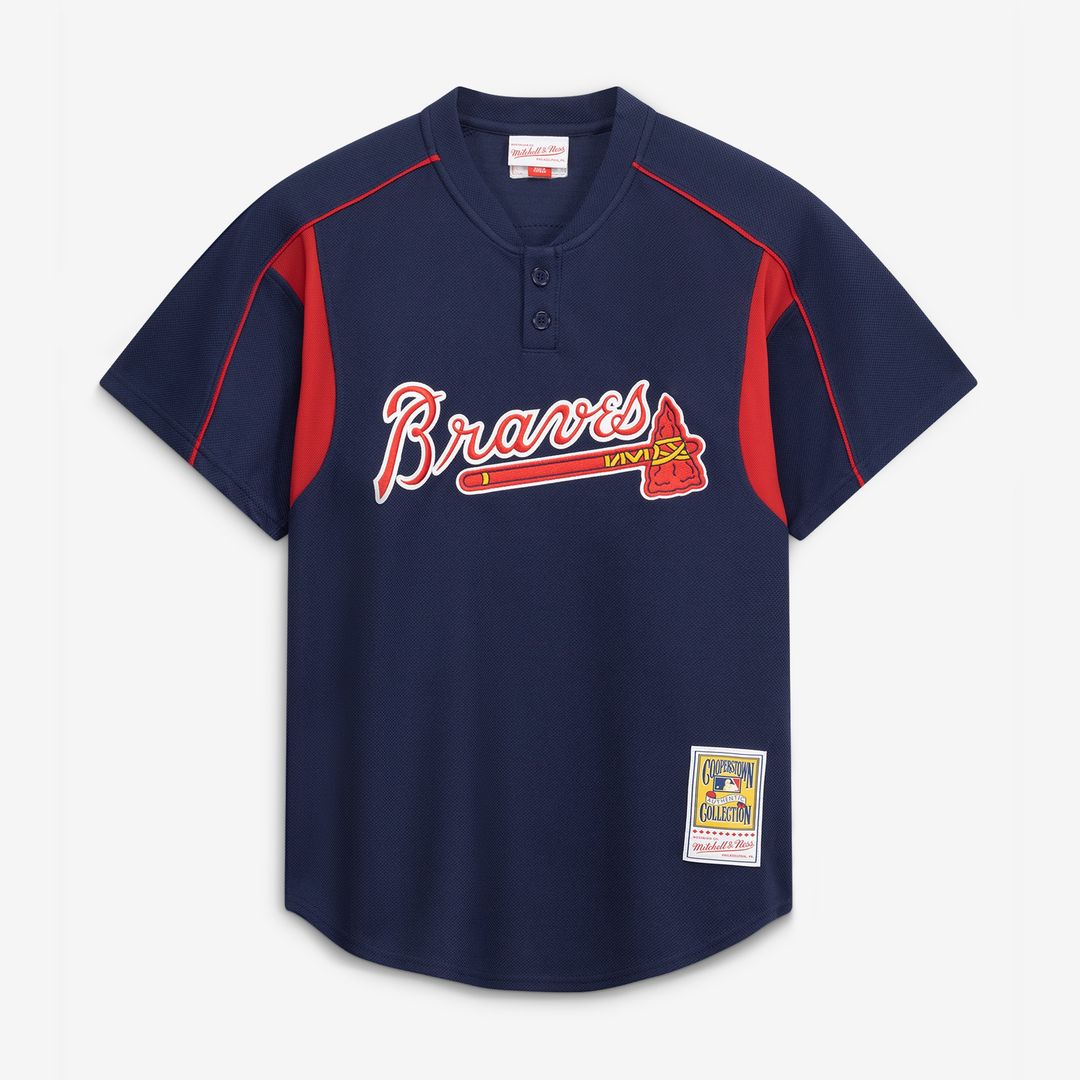 Atlanta Braves Chipper Jones Mitchell & Ness Authentic Batting Practice Jersey - Navy Team Jersey Sports Fan Apparel