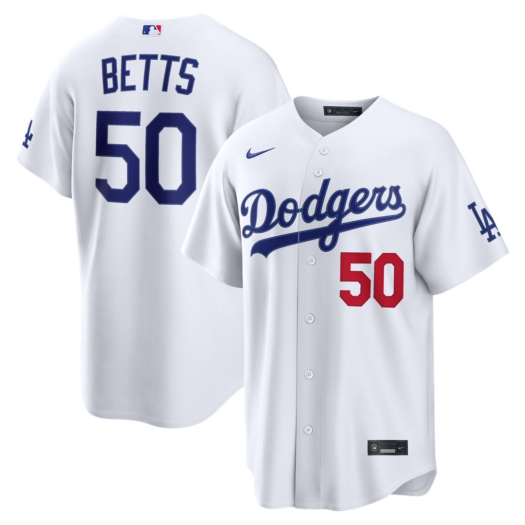 Los Angeles Dodgers Mookie Betts Nike Home Stadium Jersey - White Team Jersey Sports Fan Apparel