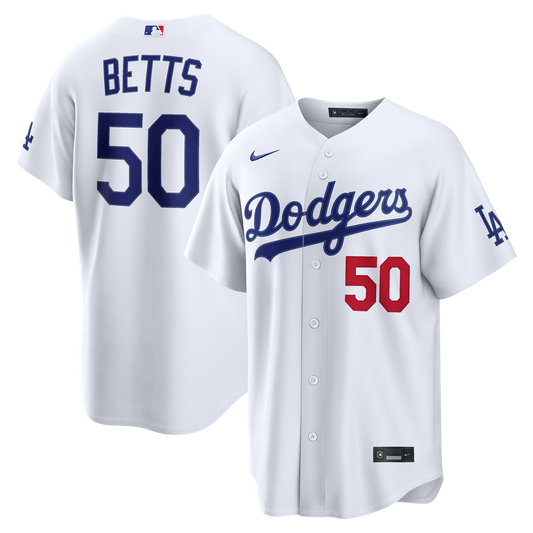 Los Angeles Dodgers Mookie Betts Nike Home Stadium Jersey - White Team Jersey Sports Fan Apparel