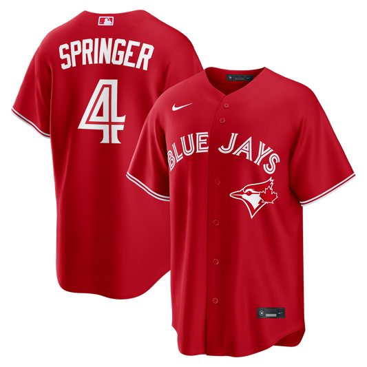 Toronto Blue Jays George Springer Nike Canada Day Replica Jersey - Red Team Jersey Sports Fan Apparel