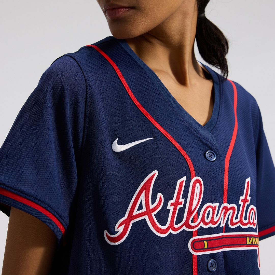 Atlanta Braves Ronald Acuña Jr. Nike Women's Alternate Limited Player Jersey - Navy Team Jersey Sports Fan Apparel
