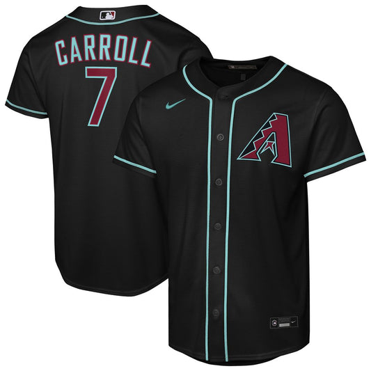 Arizona Diamondbacks Corbin Carroll Nike Youth Alternate Replica Jersey - Black Team Jersey Sports Fan Apparel