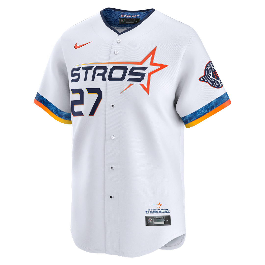 Houston Astros Jose Altuve Nike 2025 City Connect Limited Player Jersey - White Team Jersey Sports Fan Apparel