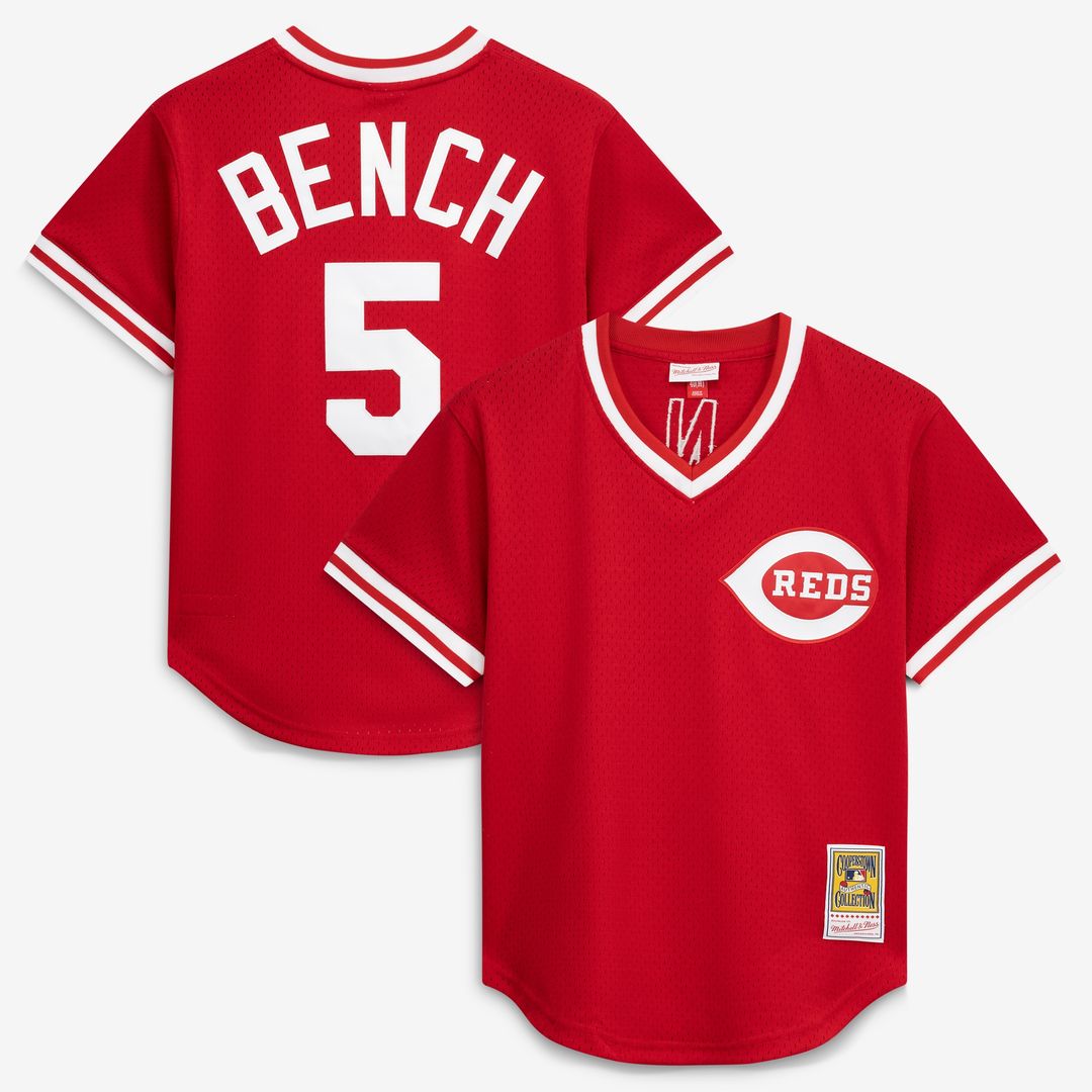 Cincinnati Reds Johnny Bench Mitchell & Ness Authentic Batting Practice Jersey - Scarlet Team Jersey Sports Fan Apparel
