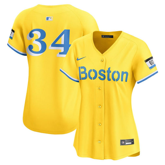 Boston Red Sox David Ortiz Nike Women's City Connect Retired Player Jersey - Gold Team Jersey Sports Fan Apparel