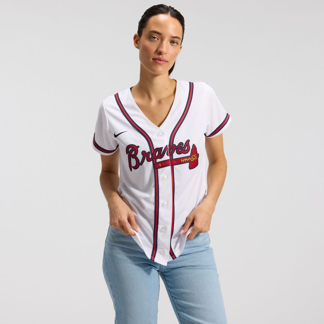 Atlanta Braves Nike Women's Home Replica Team Jersey - White Team Jersey Sports Fan Apparel