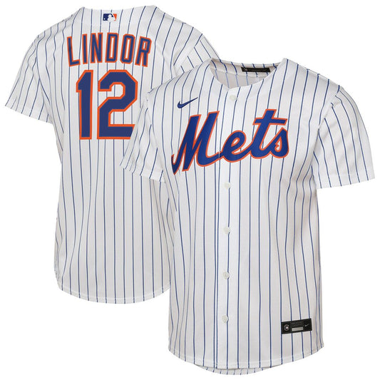 New York Mets Francisco Lindor Nike Youth Home Replica Player Jersey - White Team Jersey Sports Fan Apparel