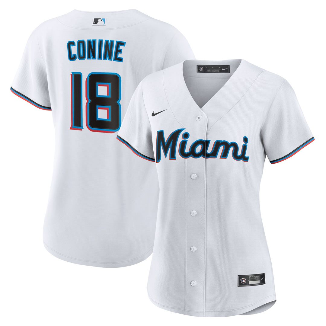 Miami Marlins Griffin Conine Nike Women's Home Replica Jersey - White Team Jersey Sports Fan Apparel