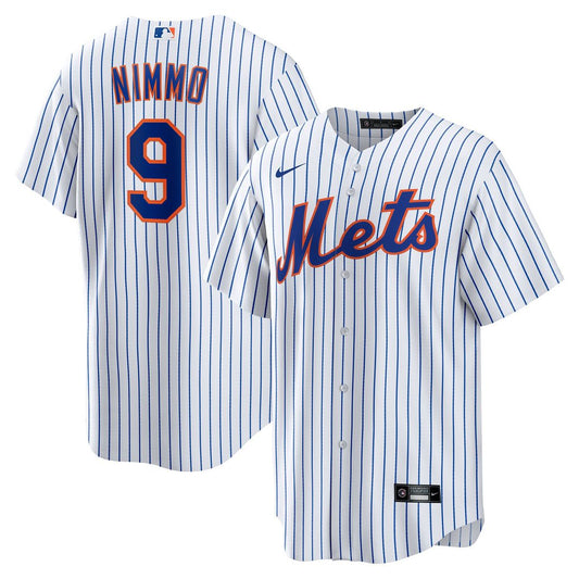 New York Mets Brandon Nimmo Nike Home Replica Jersey - White Team Jersey Sports Fan Apparel