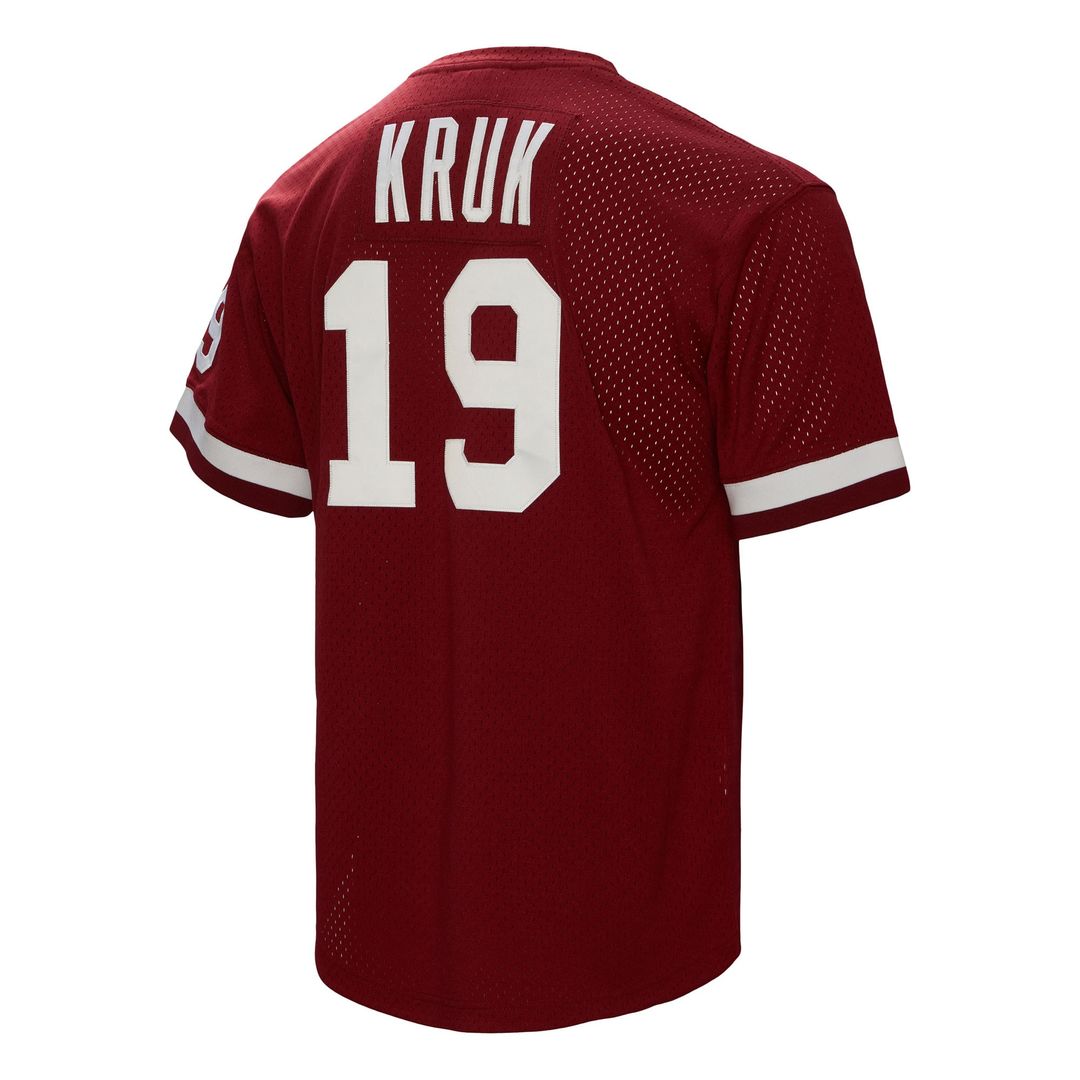 Philadelphia Phillies John Kruk Mitchell & Ness Big & Tall Cooperstown Mesh Batting Practice Jersey - Burgundy Team Jersey Sports Fan Apparel